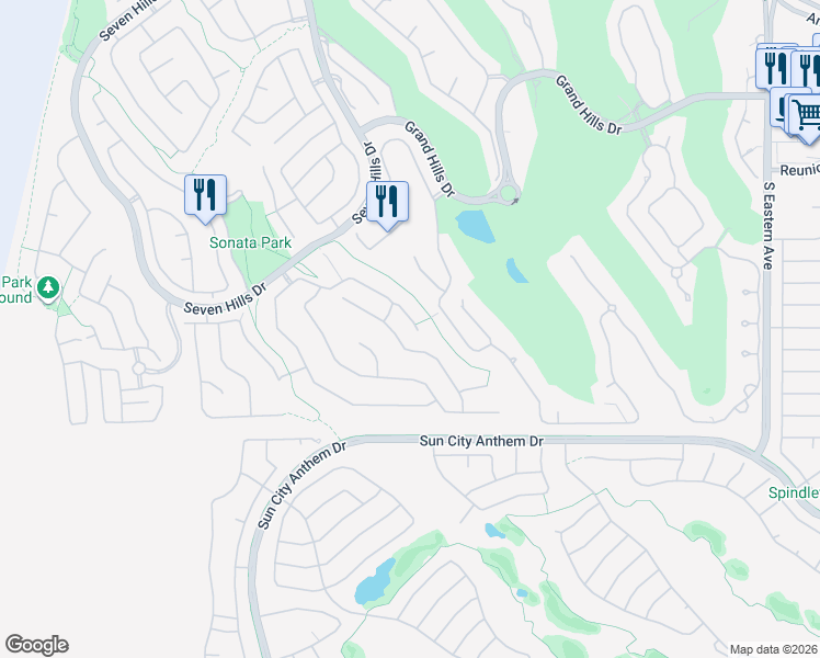 map of restaurants, bars, coffee shops, grocery stores, and more near 2937 Formia Drive in Henderson