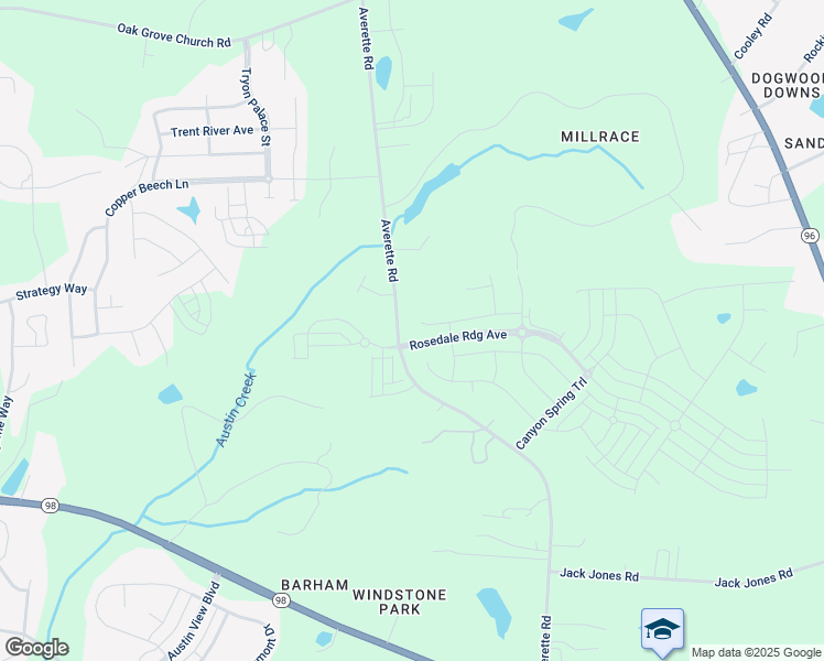 map of restaurants, bars, coffee shops, grocery stores, and more near 1700 Golden Honey Drive in Wake Forest