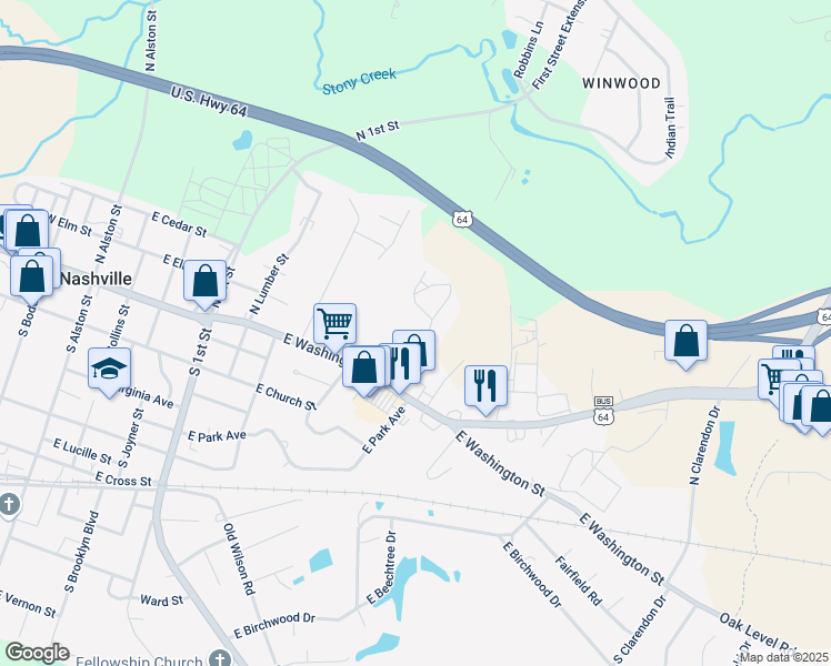 map of restaurants, bars, coffee shops, grocery stores, and more near 124 North Wheeless Drive in Nashville