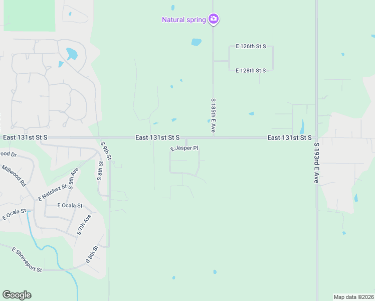 map of restaurants, bars, coffee shops, grocery stores, and more near 2159 East Jasper Place in Broken Arrow