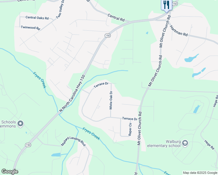 map of restaurants, bars, coffee shops, grocery stores, and more near 5101 White Oak Drive in Lexington