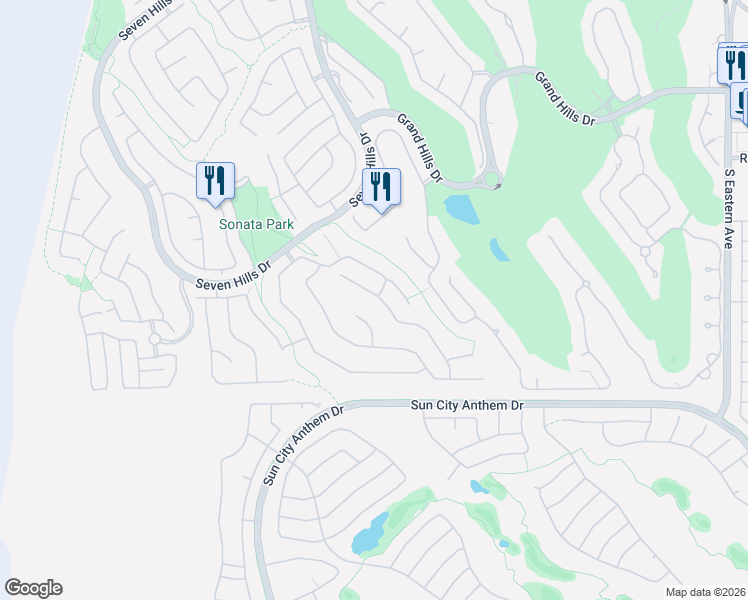 map of restaurants, bars, coffee shops, grocery stores, and more near 2959 Matese Drive in Henderson