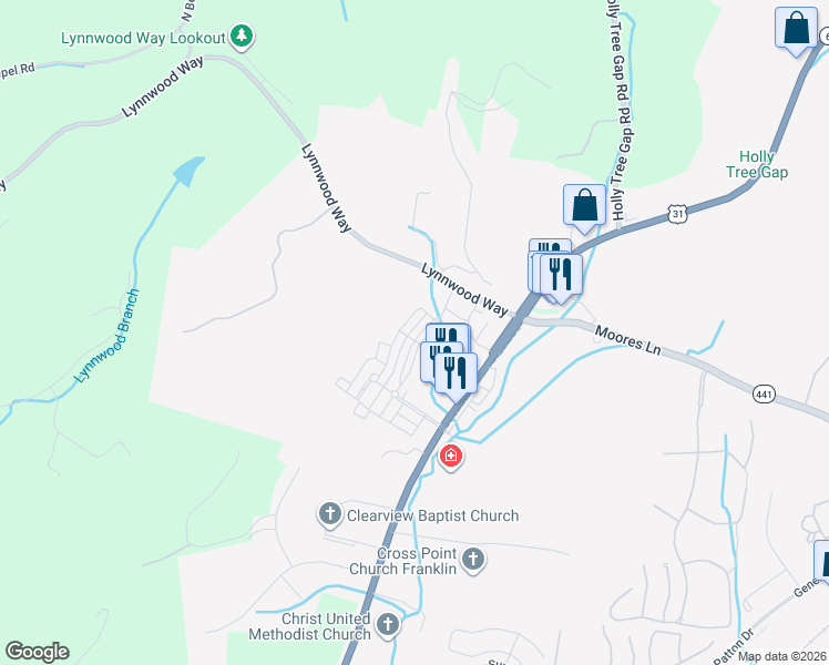 map of restaurants, bars, coffee shops, grocery stores, and more near 1218 Moher Boulevard in Franklin