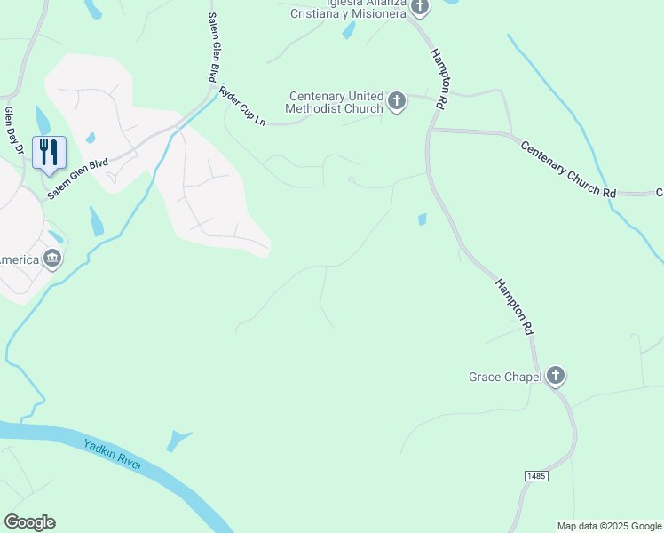 map of restaurants, bars, coffee shops, grocery stores, and more near Tall Tree Road in Davidson County