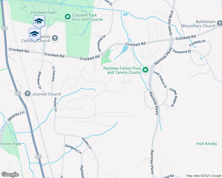 map of restaurants, bars, coffee shops, grocery stores, and more near 1468 Witherspoon Drive in Brentwood
