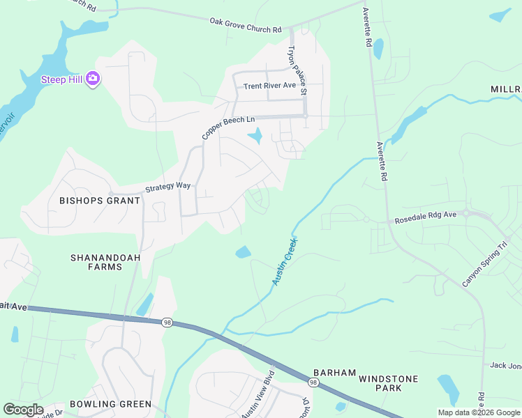 map of restaurants, bars, coffee shops, grocery stores, and more near 7137 Winding Way in Wake Forest
