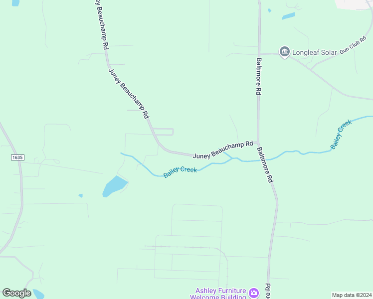 map of restaurants, bars, coffee shops, grocery stores, and more near 593 Juney Beauchamp Road in Advance