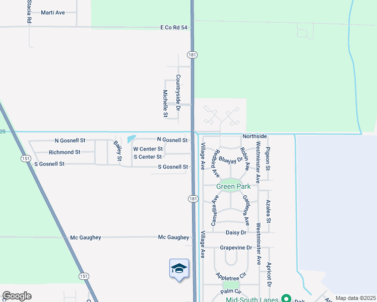 map of restaurants, bars, coffee shops, grocery stores, and more near 821 Arkansas 181 in Blytheville