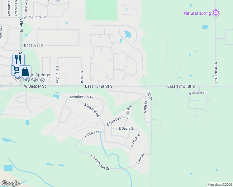 map of restaurants, bars, coffee shops, grocery stores, and more near 8300 South 4th Street in Broken Arrow