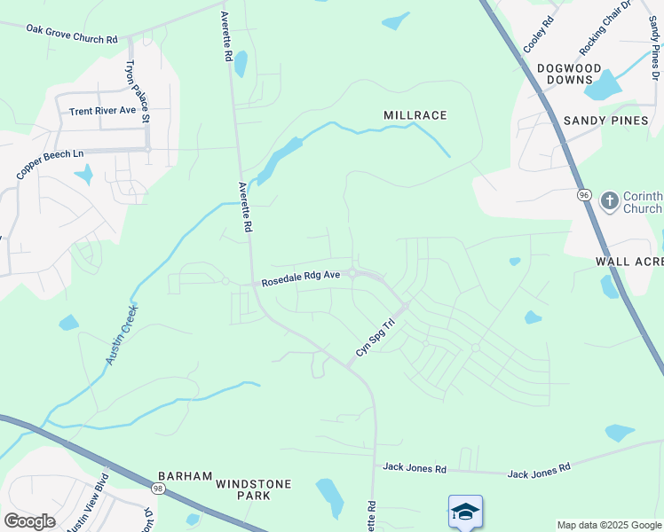 map of restaurants, bars, coffee shops, grocery stores, and more near 1768 Golden Honey Drive in Wake Forest