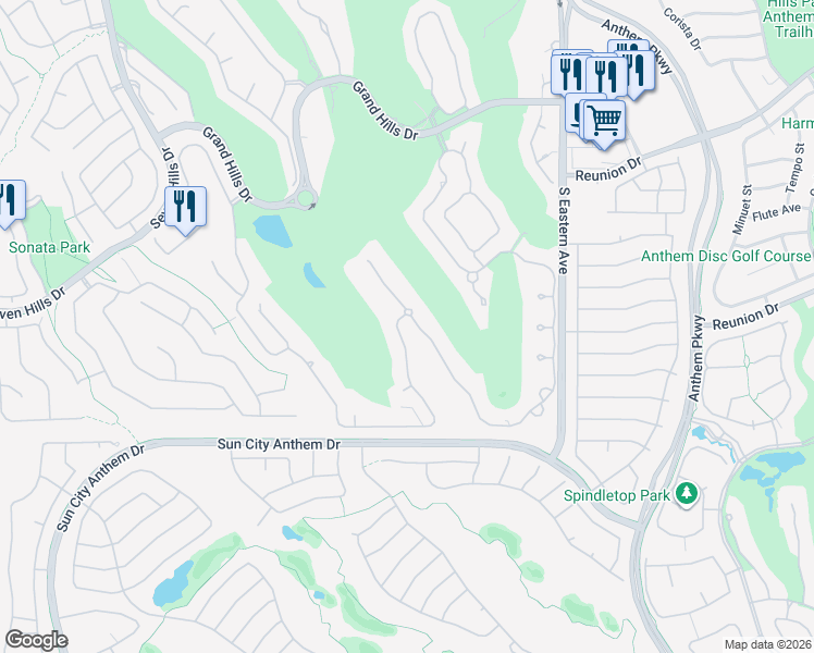 map of restaurants, bars, coffee shops, grocery stores, and more near 1604 Villa Rica Dr in Henderson