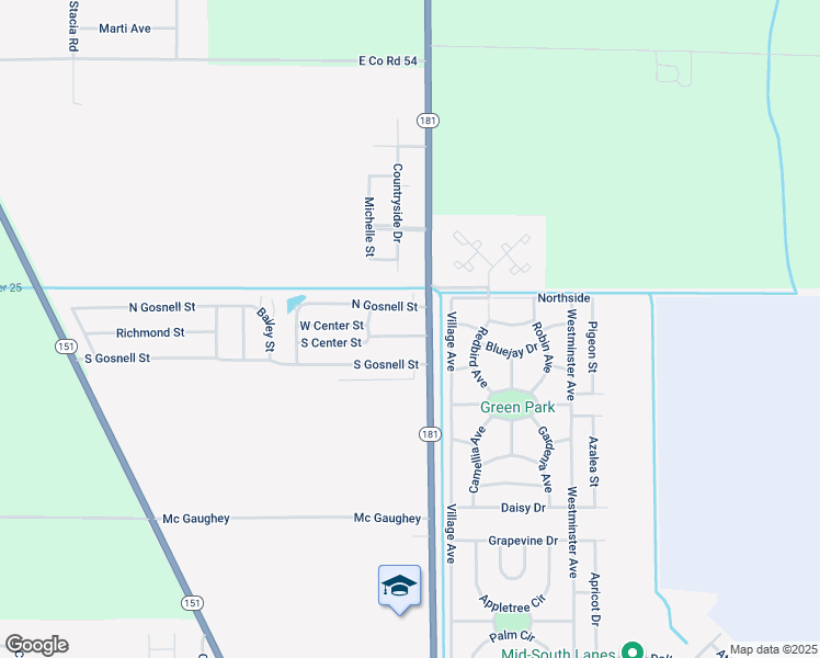 map of restaurants, bars, coffee shops, grocery stores, and more near 821 Arkansas 181 in Blytheville