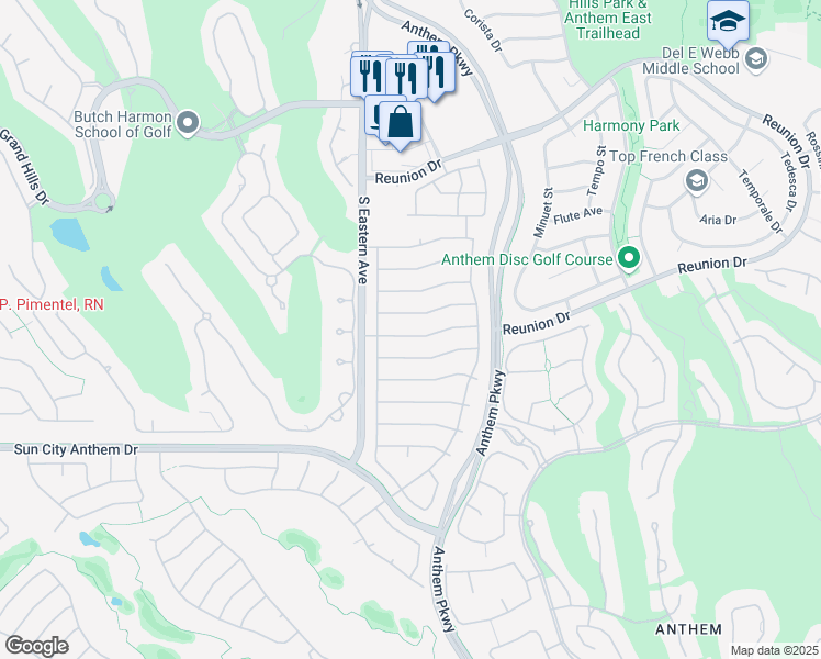 map of restaurants, bars, coffee shops, grocery stores, and more near 2570 Terrytown Avenue in Henderson