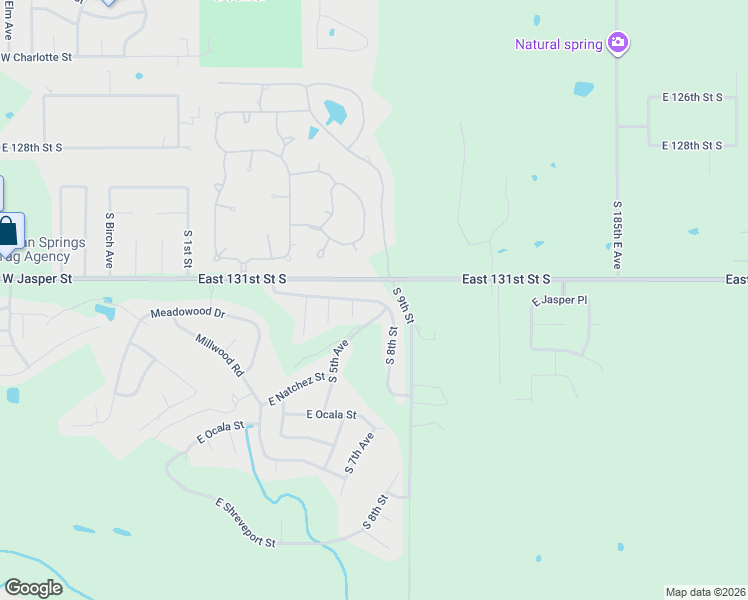 map of restaurants, bars, coffee shops, grocery stores, and more near 608 South 8th Street in Broken Arrow