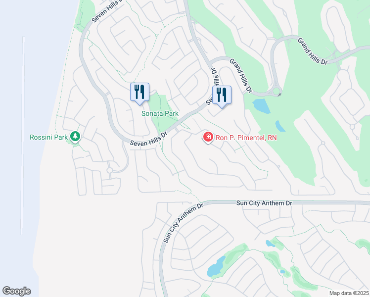 map of restaurants, bars, coffee shops, grocery stores, and more near 1533 Sabatini Drive in Henderson