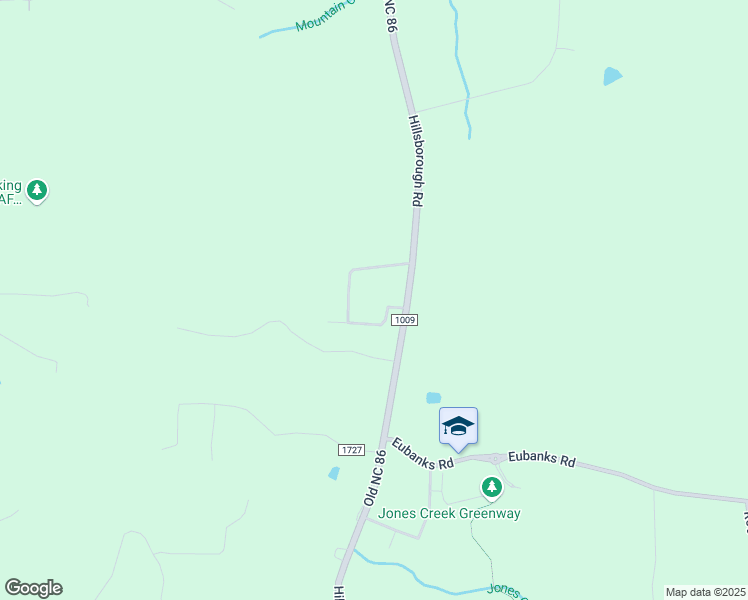 map of restaurants, bars, coffee shops, grocery stores, and more near 107A Old Spring Road in Chapel Hill