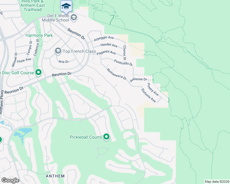 map of restaurants, bars, coffee shops, grocery stores, and more near 43 Contra Costa Place in Henderson