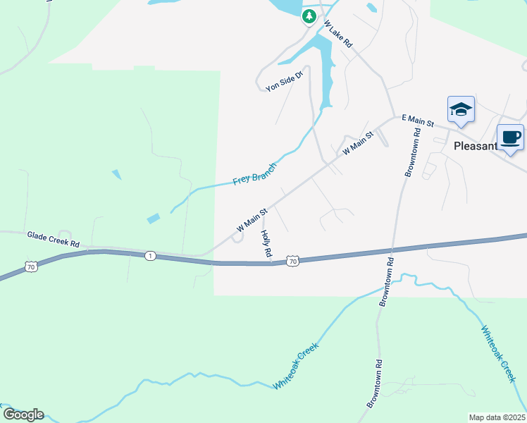 map of restaurants, bars, coffee shops, grocery stores, and more near West Main Street in Sparta