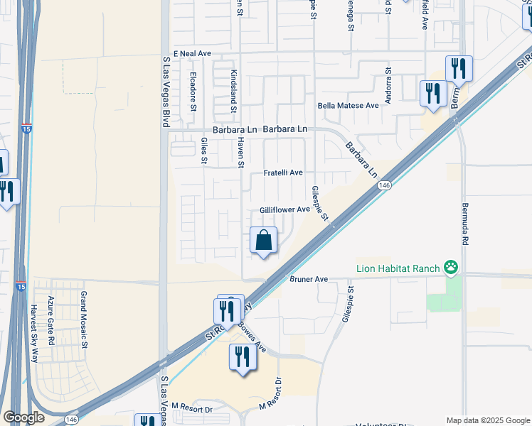 map of restaurants, bars, coffee shops, grocery stores, and more near 122 Tansy Court in Las Vegas