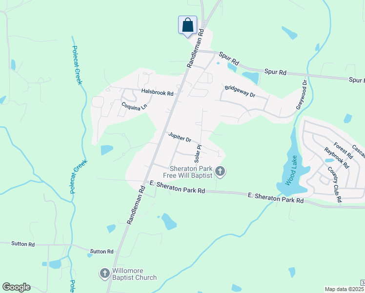 map of restaurants, bars, coffee shops, grocery stores, and more near 5403 Galaxie Drive in Greensboro