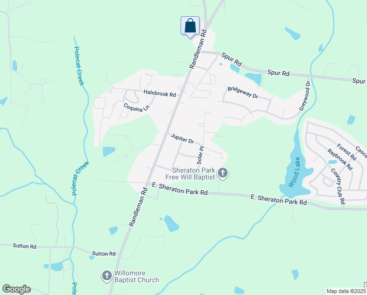 map of restaurants, bars, coffee shops, grocery stores, and more near 5403 Galaxie Drive in Greensboro