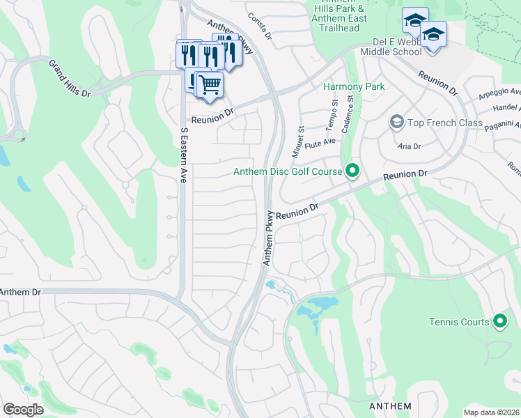 map of restaurants, bars, coffee shops, grocery stores, and more near 1494 Fieldbrook Street in Henderson