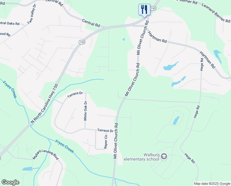 map of restaurants, bars, coffee shops, grocery stores, and more near 1401 Mount Olivet Church Road in Lexington