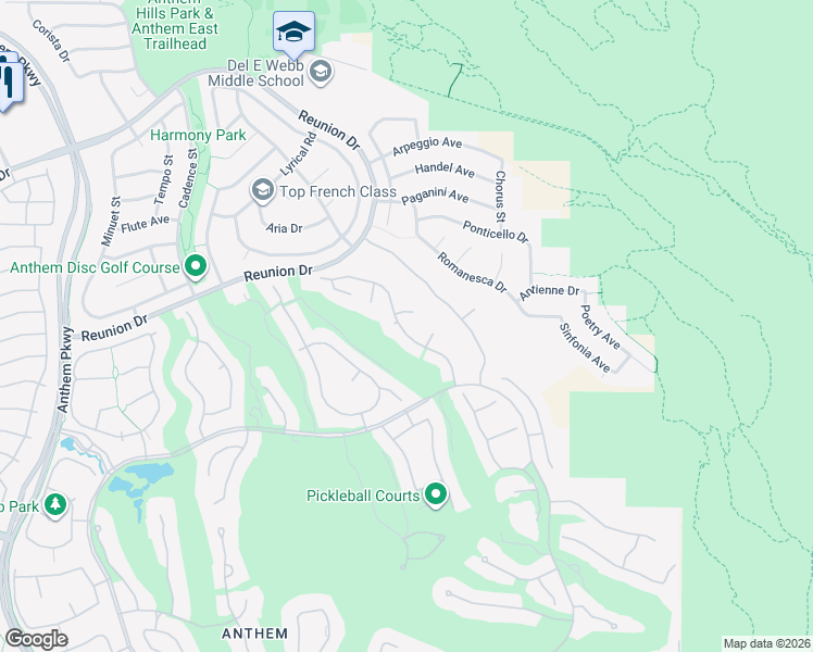 map of restaurants, bars, coffee shops, grocery stores, and more near 38 Desert Highlands Drive in Henderson