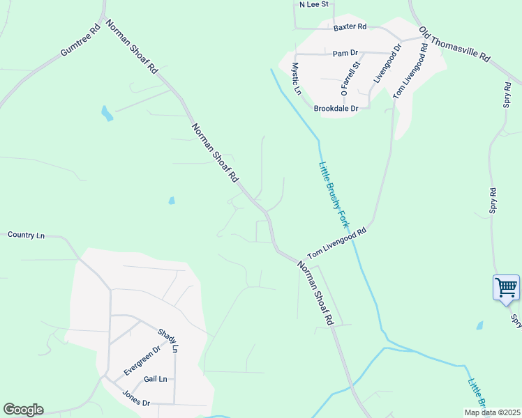 map of restaurants, bars, coffee shops, grocery stores, and more near 1687 Norman Shoaf Road in Winston-Salem