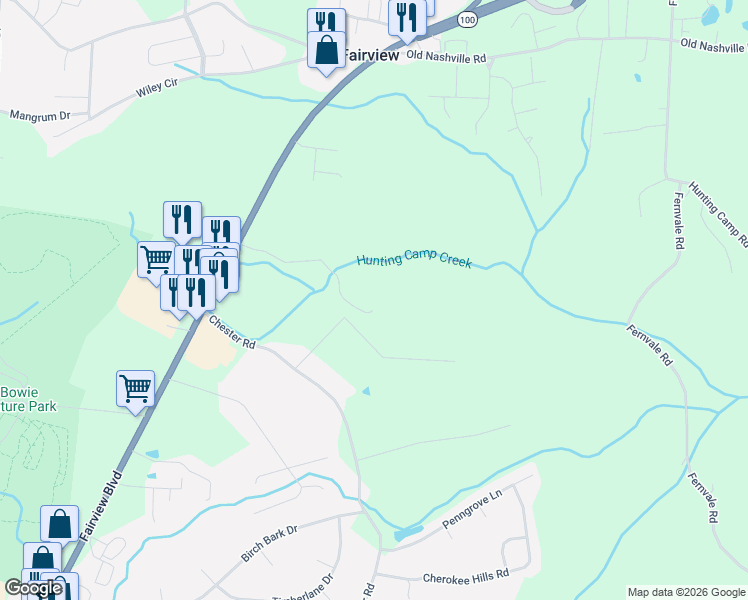 map of restaurants, bars, coffee shops, grocery stores, and more near 7122 Boone St SW in Fairview