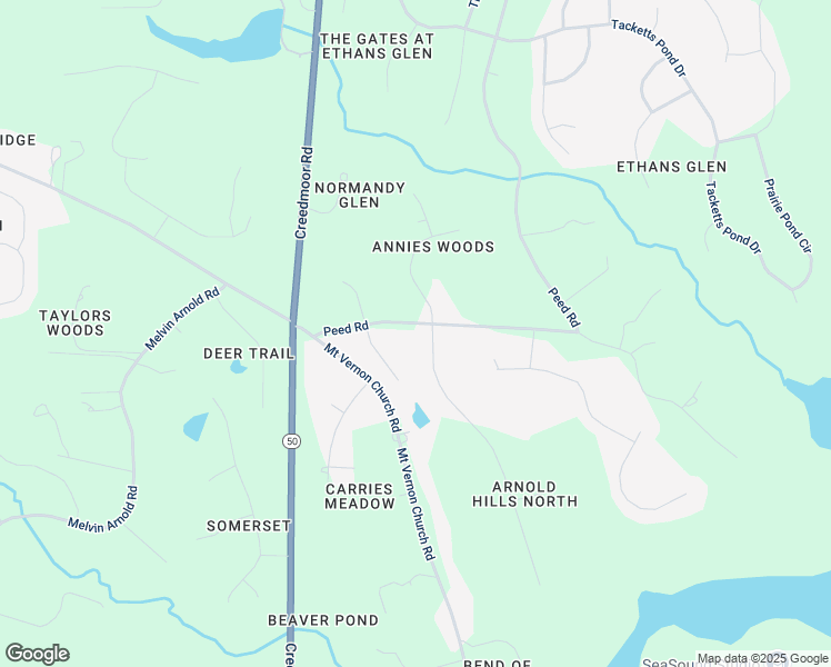 map of restaurants, bars, coffee shops, grocery stores, and more near 11533 John Allen Road in Raleigh