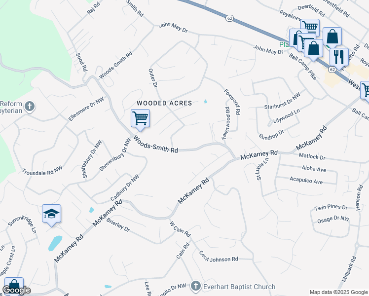 map of restaurants, bars, coffee shops, grocery stores, and more near in Karns
