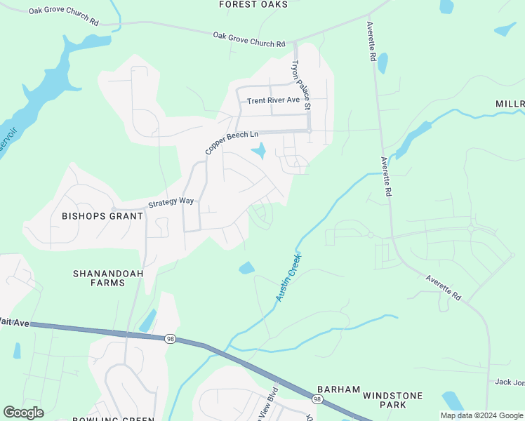 map of restaurants, bars, coffee shops, grocery stores, and more near 320 Spaight Acres Way in Wake Forest