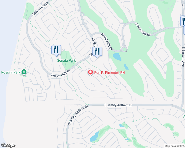 map of restaurants, bars, coffee shops, grocery stores, and more near 2978 Matese Drive in Henderson