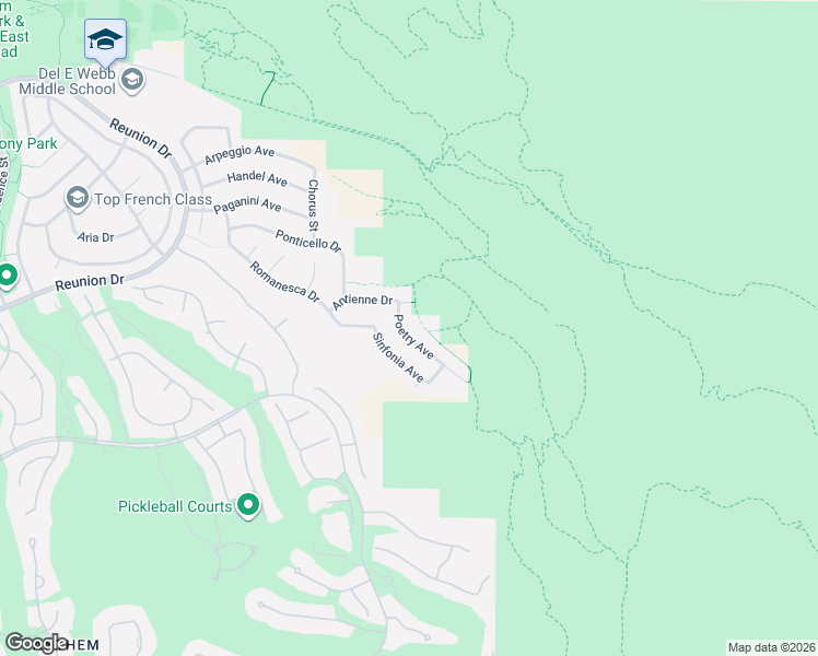 map of restaurants, bars, coffee shops, grocery stores, and more near 2042 Poetry Avenue in Henderson