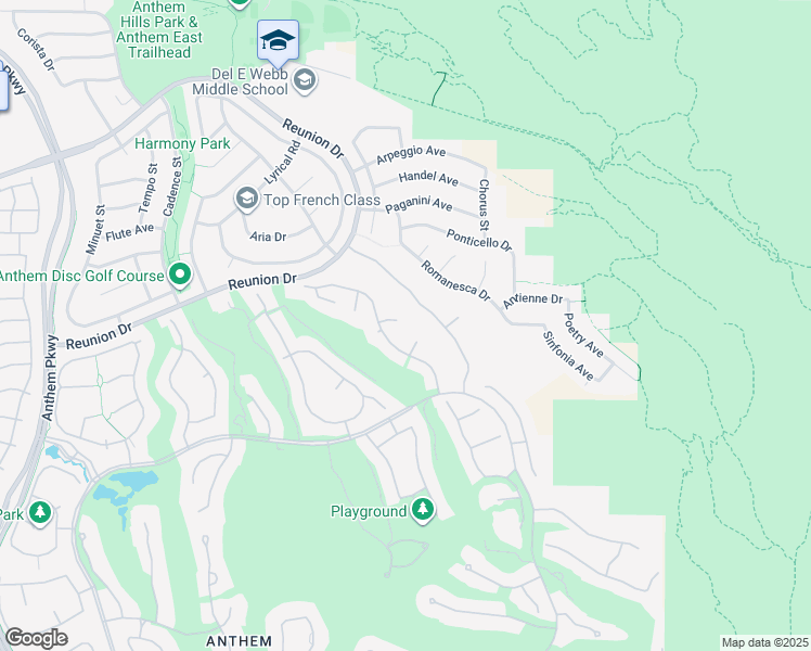 map of restaurants, bars, coffee shops, grocery stores, and more near 2 El Macero Court in Henderson