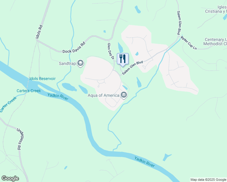 map of restaurants, bars, coffee shops, grocery stores, and more near 1026 Keswick Lane in Clemmons