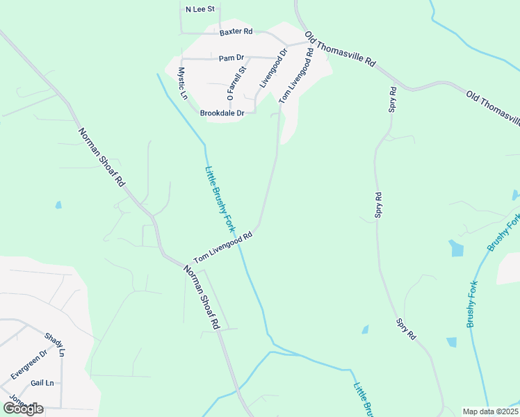 map of restaurants, bars, coffee shops, grocery stores, and more near 451 Tom Livengood Road in Winston-Salem