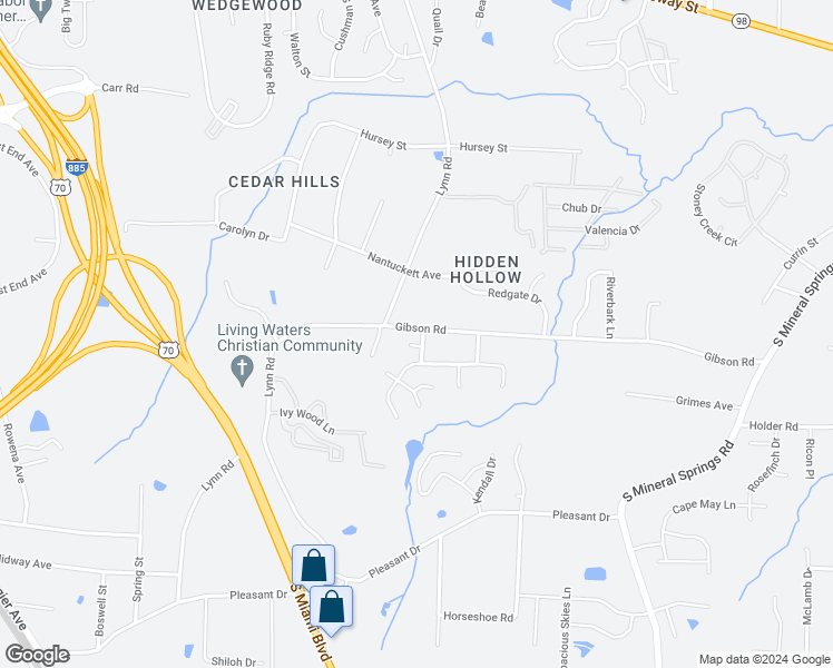 map of restaurants, bars, coffee shops, grocery stores, and more near 902 Stennis Way in Durham