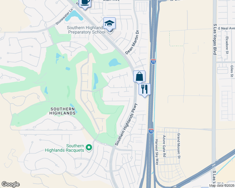 map of restaurants, bars, coffee shops, grocery stores, and more near 11846 Waterford Castle Court in Las Vegas