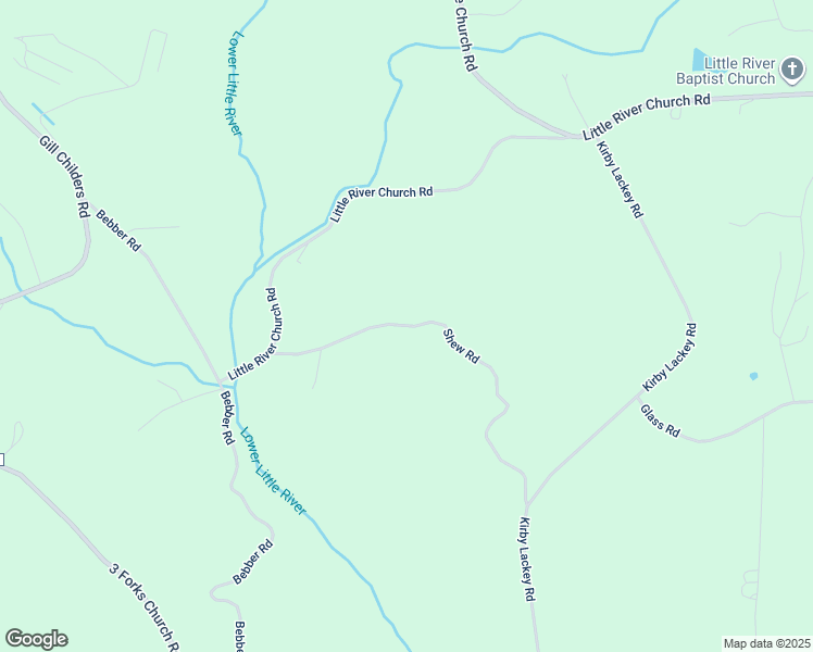 map of restaurants, bars, coffee shops, grocery stores, and more near Shew Road in Alexander County