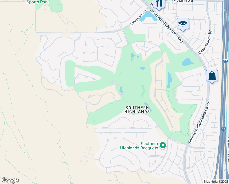 map of restaurants, bars, coffee shops, grocery stores, and more near 6 Eagles Landing Lane in Las Vegas
