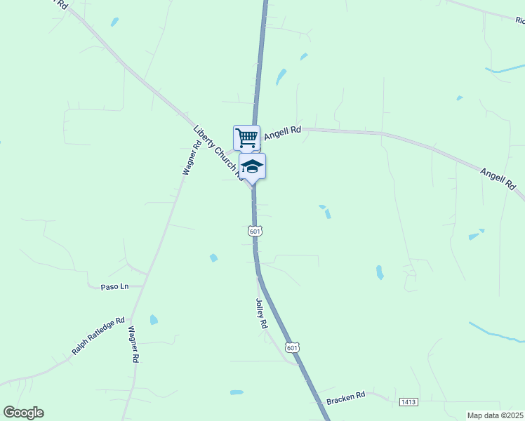 map of restaurants, bars, coffee shops, grocery stores, and more near 3248 U.S. 601 in Mocksville
