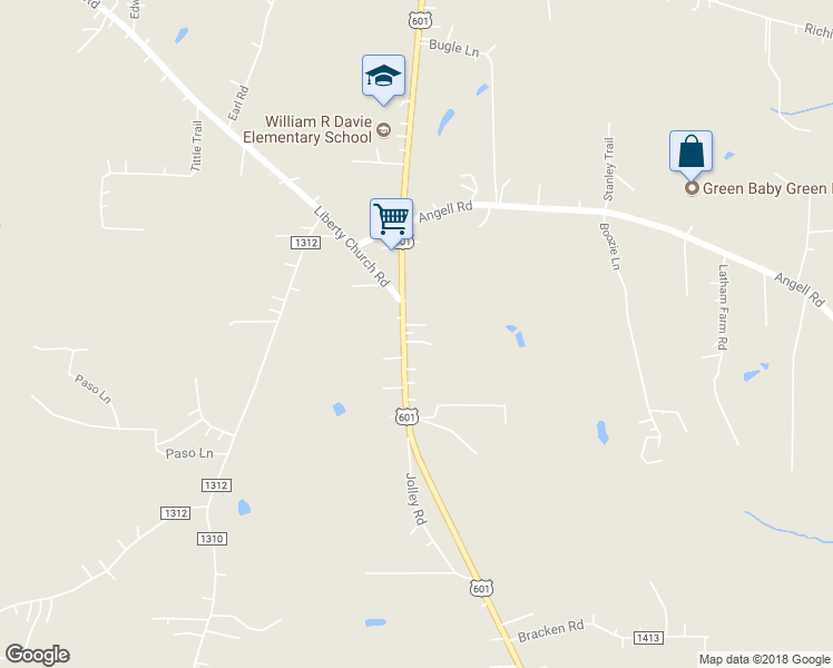 map of restaurants, bars, coffee shops, grocery stores, and more near 3248 U.S. 601 in Mocksville