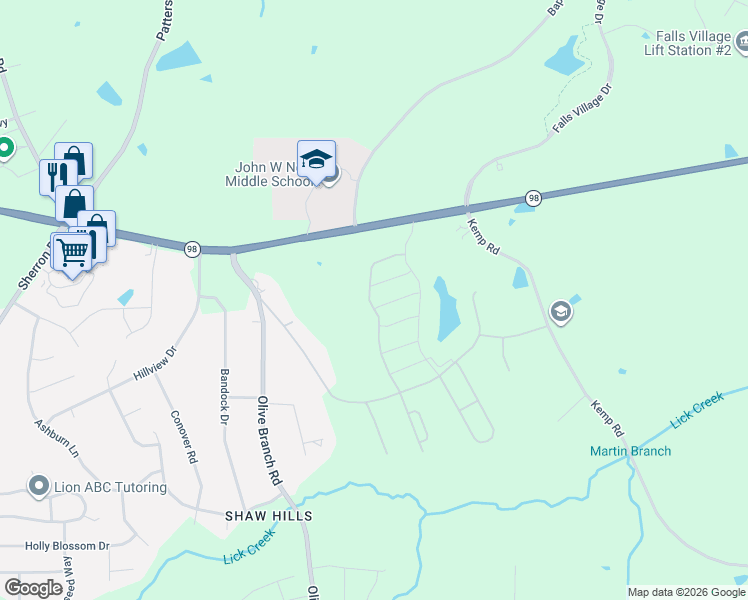 map of restaurants, bars, coffee shops, grocery stores, and more near 5432 Wake Forest Highway in Durham