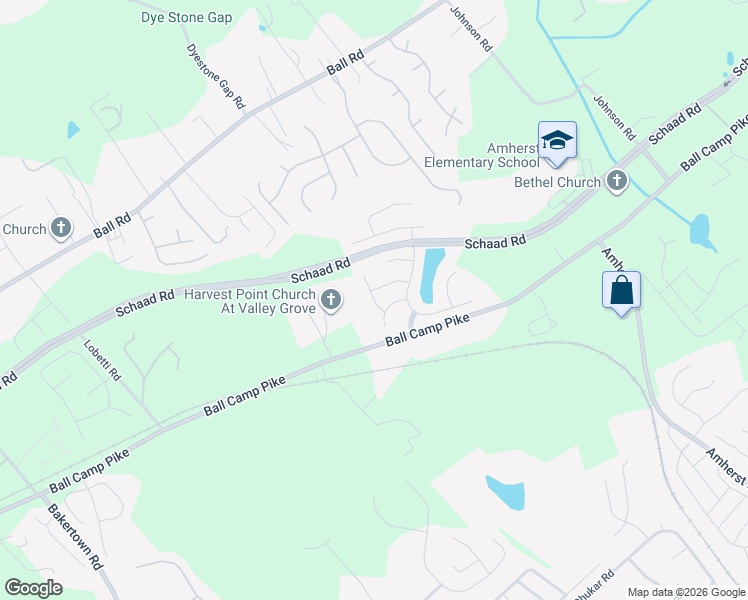 map of restaurants, bars, coffee shops, grocery stores, and more near 5723 Copperleaf Drive in Knoxville
