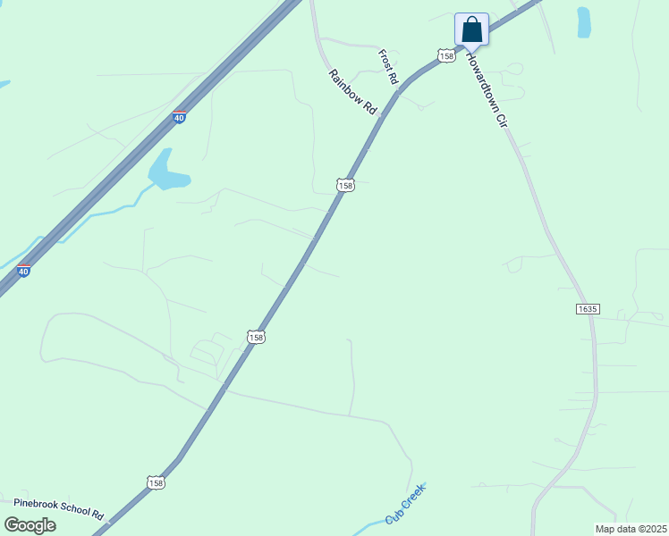 map of restaurants, bars, coffee shops, grocery stores, and more near 133 Fern Haven Lane in Mocksville