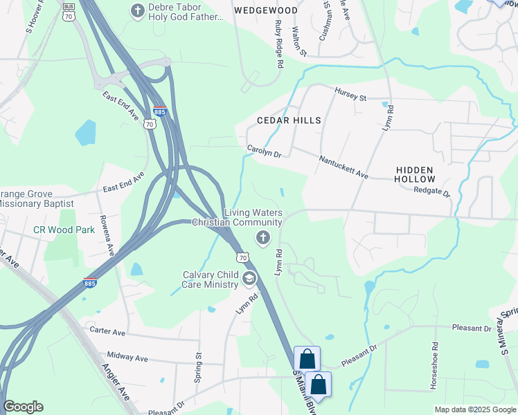 map of restaurants, bars, coffee shops, grocery stores, and more near 920 Wadesboro Street in Durham