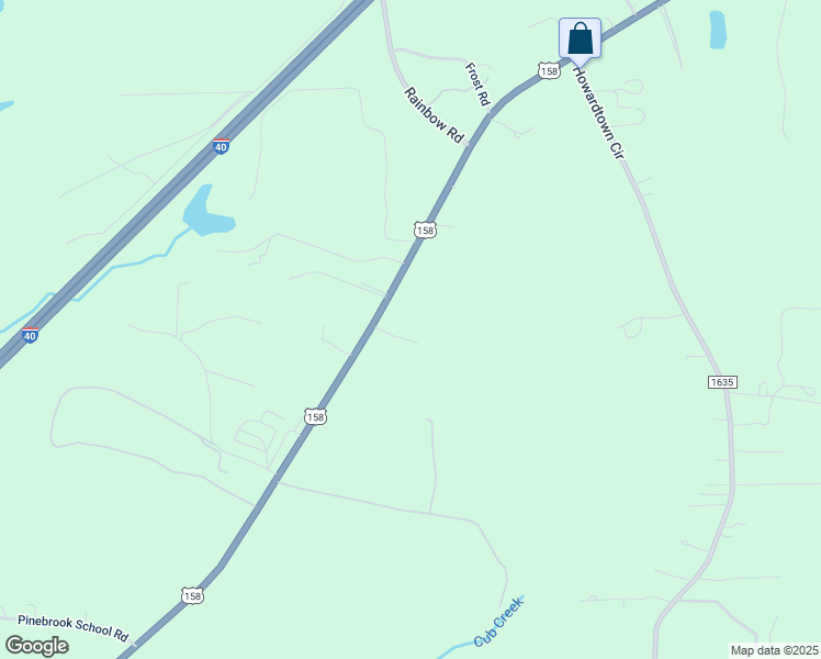 map of restaurants, bars, coffee shops, grocery stores, and more near 133 Fern Haven Lane in Mocksville