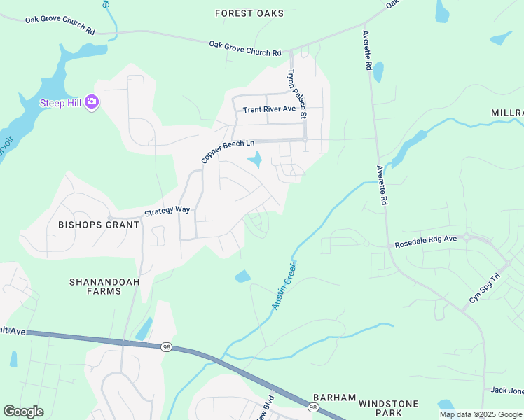 map of restaurants, bars, coffee shops, grocery stores, and more near 1917 Cypress Glen Drive in Wake Forest